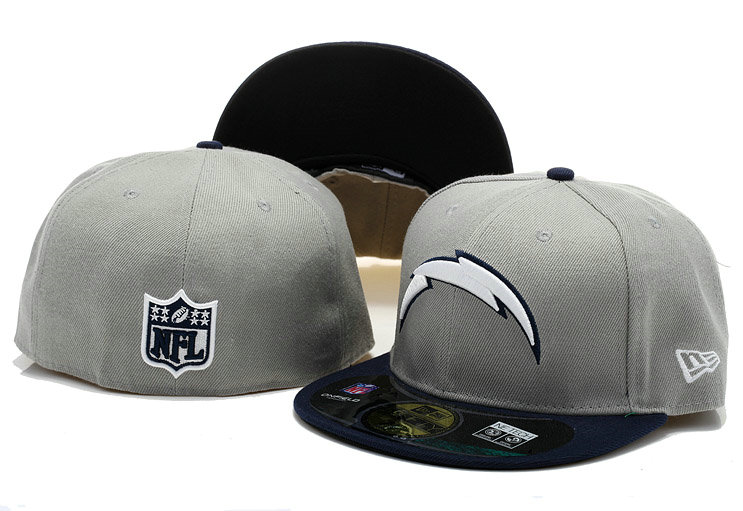 San Diego Chargers Grey Fitted Hat 60D 0721